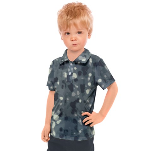 Abstract Texture Surface Print Kids  Polo Tee by dflcprintsclothing