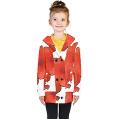 Coquelicots Fleurs Kids  Double Breasted Button Coat by kcreatif