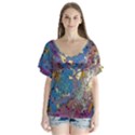 My Pour Cup Painting 7.1 CBDOilPrincess   Df5b0c77-5a26-49cd-826f-75cf5d9c0a00 V-Neck Flutter Sleeve Top View1