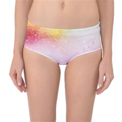 Rainbow Paint Mid-waist Bikini Bottoms by goljakoff