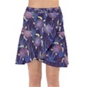 Turtles Swim In The Water Among The Plants Wrap Front Skirt View1