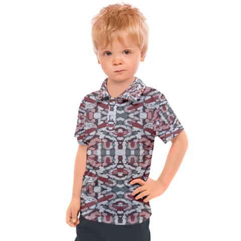 Multicolored Intricate Geometric Pattern Kids  Polo Tee by dflcprintsclothing