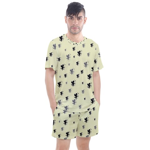 Pattern Cupido Men s Mesh Tee And Shorts Set by JustToWear