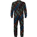 Multicolored Mosaic Print Pattern OnePiece Jumpsuit (Men)  View2