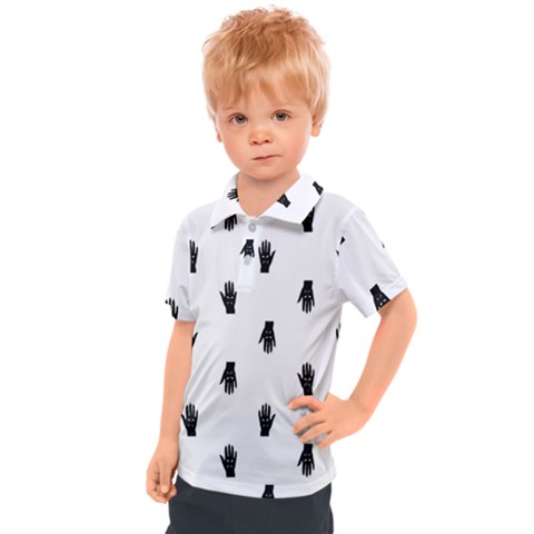 Vampire Hand Motif Graphic Print Pattern Kids  Polo Tee by dflcprintsclothing