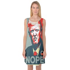 Trump Nope Sleeveless Satin Nightdress by goljakoff