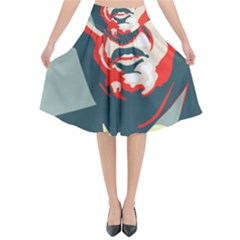 Trump Nope Flared Midi Skirt by goljakoff