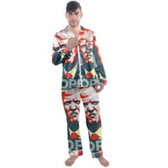 Trump Nope Men s Long Sleeve Satin Pajamas Set by goljakoff