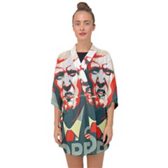 Trump Nope Half Sleeve Chiffon Kimono by goljakoff