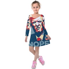 Trump2 Kids  Long Sleeve Velvet Dress by goljakoff