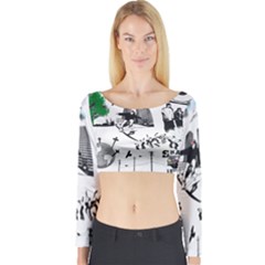 Skater-underground Long Sleeve Crop Top by PollyParadise