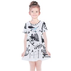 Skater-underground Kids  Simple Cotton Dress by PollyParadise