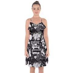 Skater-underground2 Ruffle Detail Chiffon Dress by PollyParadise