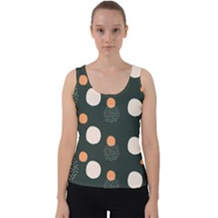 Black Peach White  Velvet Tank Top by Sobalvarro