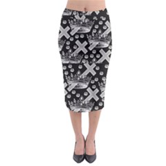 Royalcrown Midi Pencil Skirt by PollyParadise