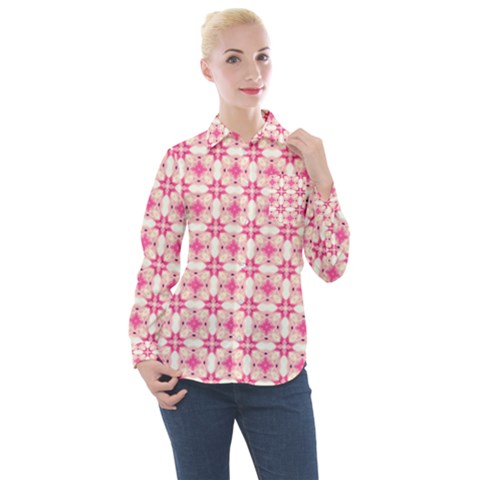 Pinkshabby Women s Long Sleeve Pocket Shirt by PollyParadise