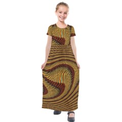 Golden Sands Kids  Short Sleeve Maxi Dress by LW41021