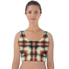 Royal Plaid  Velvet Crop Top by LW41021