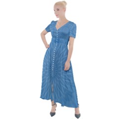 Blue Joy Button Up Short Sleeve Maxi Dress by LW41021