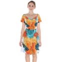 Spring Flowers Short Sleeve Bardot Dress View1