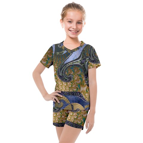 Sea Of Wonder Kids  Mesh Tee And Shorts Set by LW41021