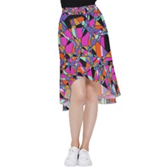 Abstract  Frill Hi Low Chiffon Skirt by LW41021