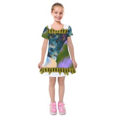 Jungle Lion Kids  Short Sleeve Velvet Dress by LW41021