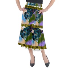 Jungle Lion Midi Mermaid Skirt by LW41021