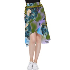 Jungle Lion Frill Hi Low Chiffon Skirt by LW41021