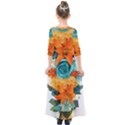 Spring Flowers Kids  Quarter Sleeve Maxi Dress View2