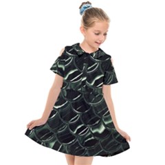 Dragon Scales Kids  Short Sleeve Shirt Dress by PollyParadise