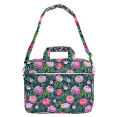 Delicate Watercolor Peony Macbook Pro Shoulder Laptop Bag (large)