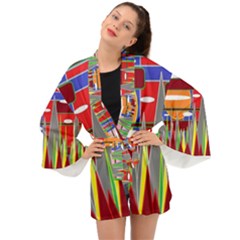 Forrest Sunset Long Sleeve Kimono by LW323