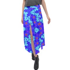 Blueberry Velour Split Maxi Skirt by LW323