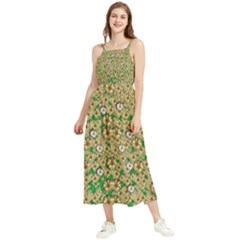 Florals In The Green Season In Perfect  Ornate Calm Harmony Boho Sleeveless Summer Dress by pepitasart