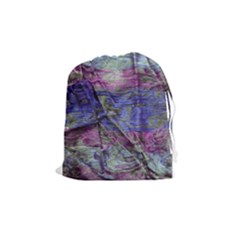 Warp And Weft Drawstring Pouch (medium) by kaleidomarblingart