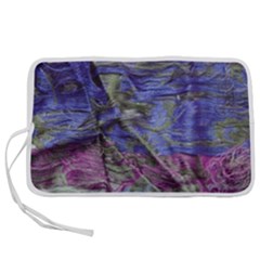 Warp And Weft Pen Storage Case (l) by kaleidomarblingart