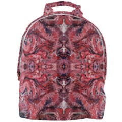 Red Arabesque Mini Full Print Backpack by kaleidomarblingart