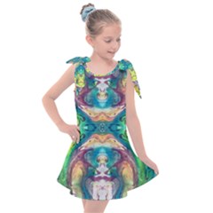 Velvet Repeat Kids  Tie Up Tunic Dress by kaleidomarblingart