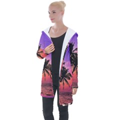 Ocean Paradise Longline Hooded Cardigan by LW323