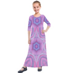 Cotton Candy Kids  Quarter Sleeve Maxi Dress by LW323