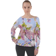 Bloom Off Shoulder Long Sleeve Velour Top by LW323