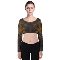 Sweet Dreams Velvet Long Sleeve Crop Top by LW323