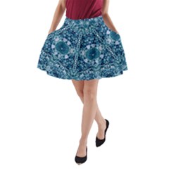 Blue Heavens A-line Pocket Skirt by LW323