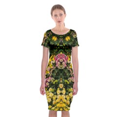 Springflowers Classic Short Sleeve Midi Dress by LW323