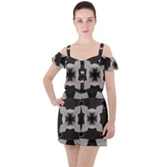 Newdesign Ruffle Cut Out Chiffon Playsuit by LW323