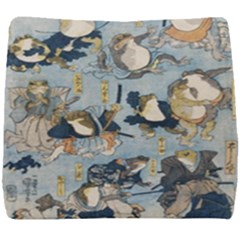 Famous Heroes Of The Kabuki Stage Played By Frogs  Seat Cushion by Sobalvarro