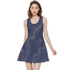 Topography Map Inside Out Reversible Sleeveless Dress by goljakoff