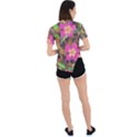 Jungle floral Asymmetrical Short Sleeve Sports Tee View4