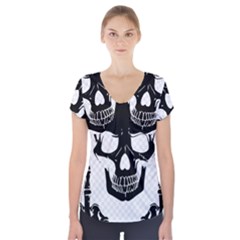 Bad 2 The Bone Short Sleeve Front Detail Top by MrsTheDON